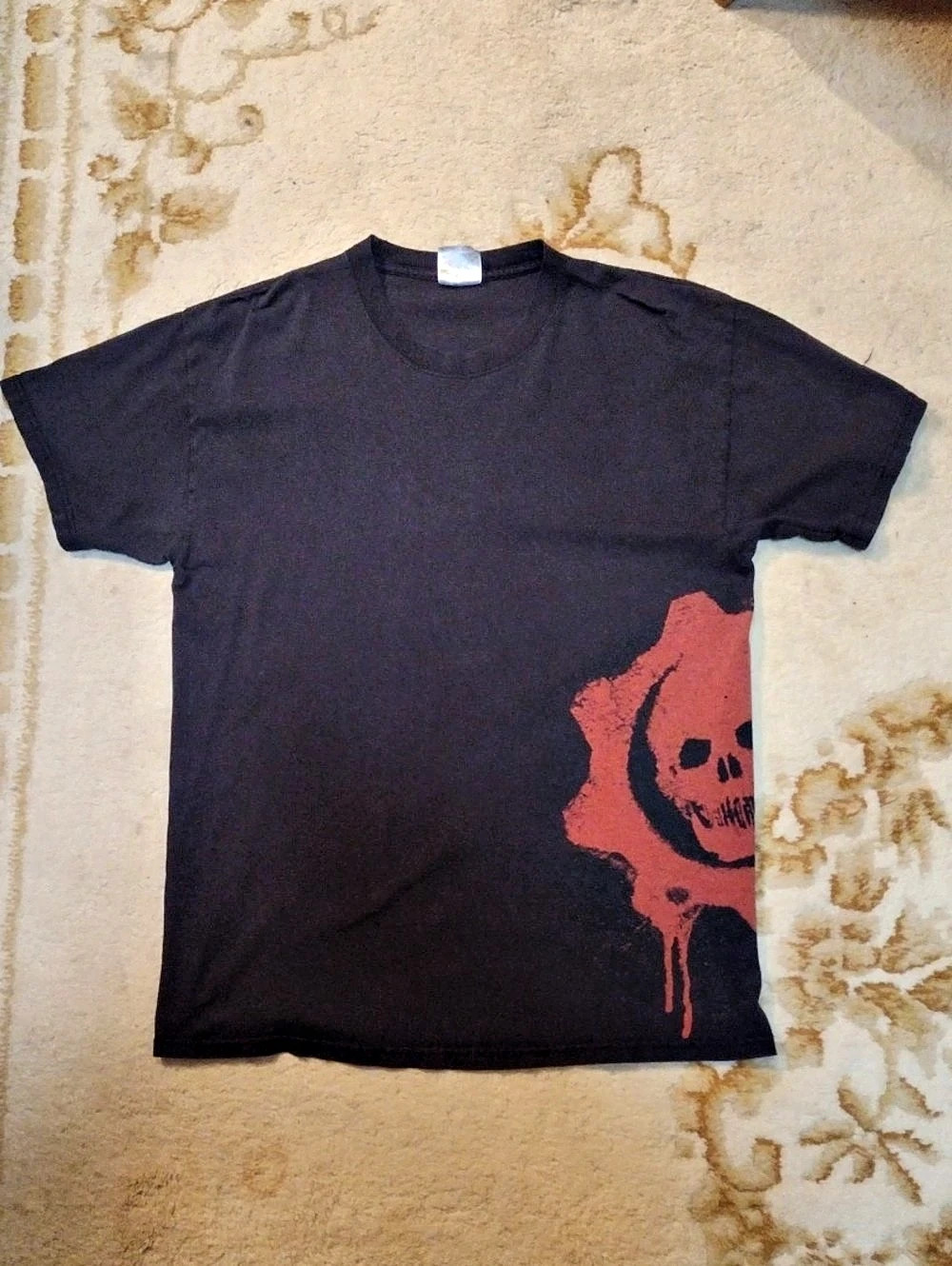 RARE Vintage Gears Of War 2 Video Game Promo T-shirt Side Graphic